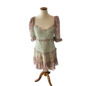 #317, Hemant & Nandita NWT, short sleeve mini dress, size XL